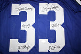 Tony Dorsett Autographed Blue Pro Style Jersey w/ 5 Inscriptions- JSA W Auth