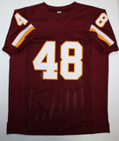 Stephen Davis Autographed Maroon Pro Style Jersey- Jersey Source Auth