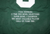 Paul Hornung Autographed Green Pro Style Stat Jersey- JSA Witness Auth
