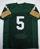 Paul Hornung Autographed Green Pro Style Stat Jersey- JSA Witness Auth