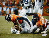 DeMarcus Ware Autographed Denver Broncos 8x10 Sacking Luck Photo- JSA W Auth