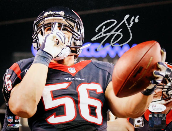 Brian Cushing Autographed 8x10 PF Shhhh!!! Photo- JSA Witness Authenticated