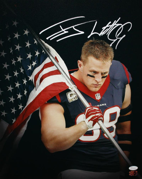 JJ Watt Autographed Houston Texans 16x20 Red Jersey Photo- JSA W /Holo –  The Jersey Source