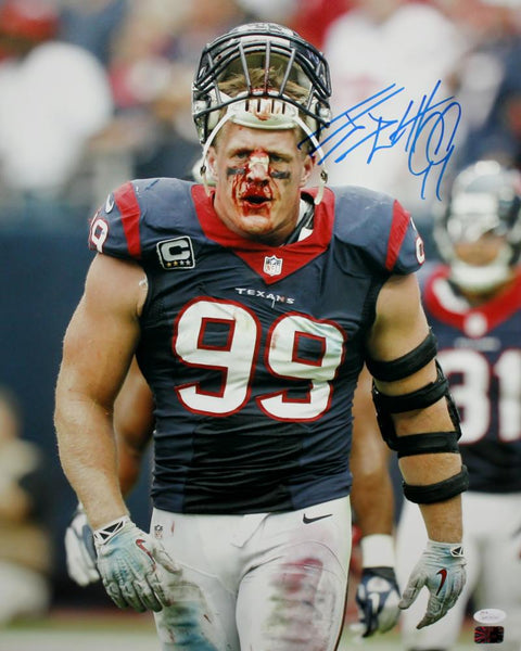 JJ Watt Autographed Houston Texans 16x20 Red Jersey Photo- JSA W /Holo –  The Jersey Source