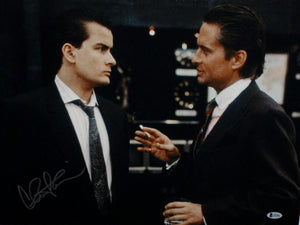 Charlie Sheen Autographed Wall Street *Silver 16x20 Photo- Beckett Auth