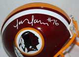 Jon Jansen Autographed Washington Redskins Mini Helmet- Jersey Source Auth