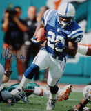 Marshall Faulk Autographed Baltimore Colts 16x20 Running PF Photo- JSA Witness Auth