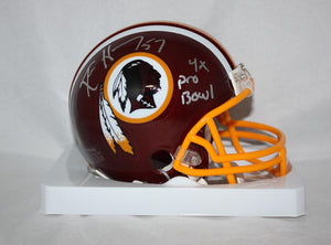 Ken Harvey Autographed Washington Redskins Mini Helmet W/ 4X Pro Bowl- Jersey Source Auth