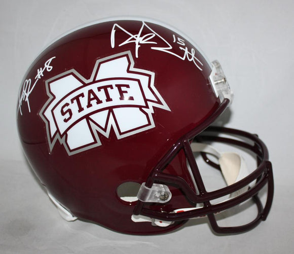 Dak Prescott, Frank Ross Autographed Mississippi State Bulldogs F/S Helmet-JSA W Auth