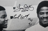 Tony Dorsett Earl Campbell Autographed HOF 16x20 B&W Photo - JSA W Auth