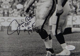 Jim Otto Autographed 8x10 Raiders B/W On Field Photo W/ HOF - JSA W Auth