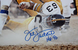 Jack Lambert HOF Signed Steelers 16x20 Tackle vs Colts PF Photo- JSA W Auth *bottom