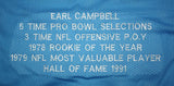 Earl Campbell Autographed Blue Pro Style Stat1 Jersey With HOF- JSA W *Black