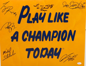 1988 Notre Dame Autographed 16x20 Play Like A Champion Today Photo- JSA W Auth