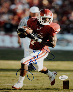DeMarco Murray Autographed 8x10 Oklahoma Sooners Running Photo- JSA Witness Authenticated