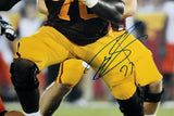 Tyron Smith Autographed 8x10 USC Trojans Maroon Jersey Photo- JSA Witness Authenticated