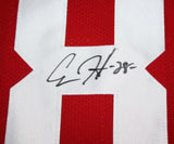 Carlos Hyde Autographed Red Pro Style Jersey- JSA W Auth *8