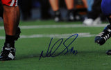 Ndamukong Suh Autographed Nebraska 16x20 Stiff Arm Photo- JSA Authenticated