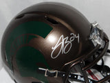 LeVeon Bell Autographed Michigan State Bronze Speed Mini Helmet- JSA W Auth
