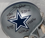 Tony Dorsett Autographed Dallas Cowboys F/S Helmet w/ 5-Stats- JSA W Auth
