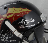 Weinke Ward Winston Autographed Seminoles F/S Black Schutt Helmet- JSA W Auth *S