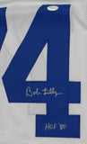 Bob Lilly Autographed White Stat1 Pro Style Jersey W/ HOF- JSA W Auth *4