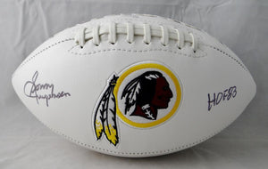 Sonny Jurgensen Autographed Redskins Logo Football W/ HOF- JSA W Auth  *Thin