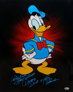 Tony Anselmo Autographed Donald Duck 16x20 Photo- Beckett Authenticated *Blue