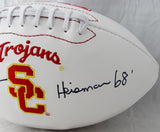 O. J. Simpson Autographed USC Logo Football With Heisman- JSA Witnessed Auth