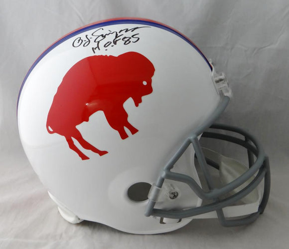O. J. Simpson Autographed Buffalo Bills F/S 65-73 TB Helmet with HOF- JSA W Auth