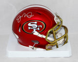 Joe Montana Autographed San Francisco 49ers Blaze Mini Helmet- JSA W Auth *Silver