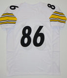 Hines Ward Autographed White Pro Style Jersey With SB MVP- JSA Witnessed Auth