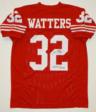 Ricky Watters Autographed Red Pro Style Jersey W/ SB Champs- SGC Authenticated
