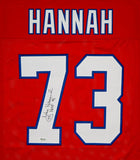 John Hannah Autographed Red Pro Style Jersey With HOF- SGC Authenticated