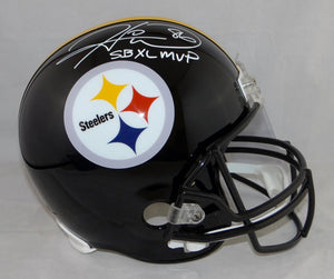 Hines Ward SB MVP Autographed Pittsburgh Steelers F/S Helmet- JSA W Auth *White