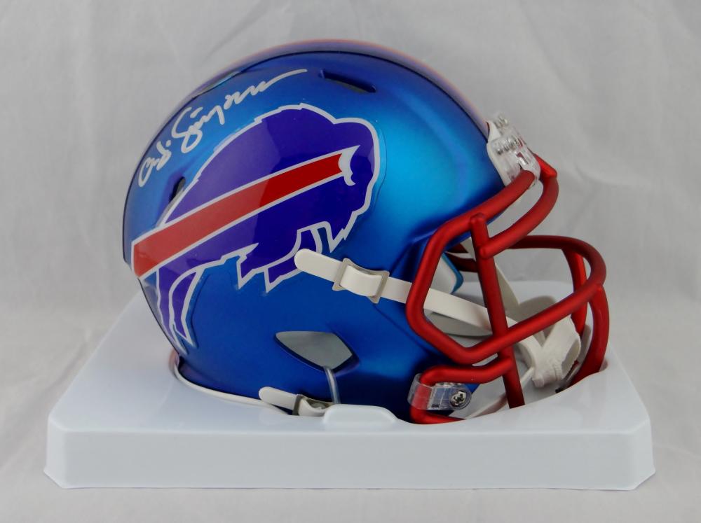 O.J. Simpson Signed Bills Blaze Mini-Helmet (JSA COA)