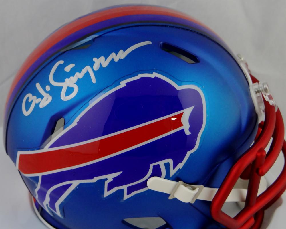 O.J. Simpson Signed Bills Blaze Mini-Helmet (JSA COA)