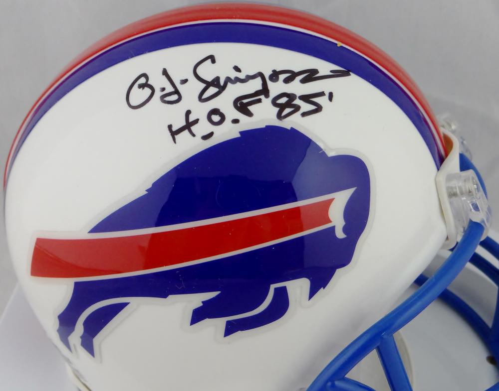 O.J. Simpson Autographed/Signed Buffalo Bills Lunar Mini Helmet