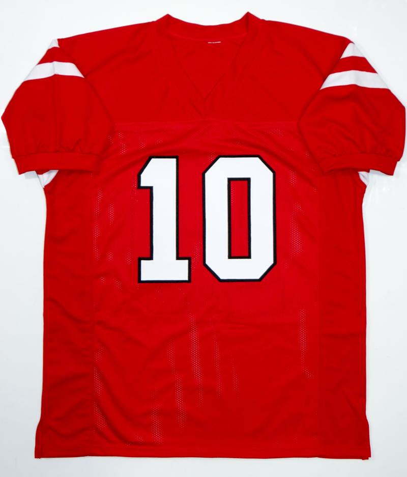 Eli Manning Autographed Red College Style Jersey- JSA Authenticated – The  Jersey Source