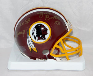 Jeff Bostic Autographed Washington Redskins Mini Helmet w/ Insc- Jersey Source Auth