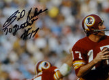 Bill Kilmer Autographed Redskins 8x10 Looking to Pass Photo - Jersey Source Auth