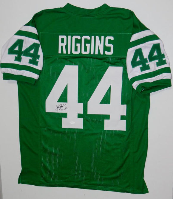 John Riggins Autographed Green Pro Style Jersey- JSA W Authenticated