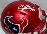 Andre Johnson Autographed Houston Texans Blaze Mini Helmet- JSA W Auth *White