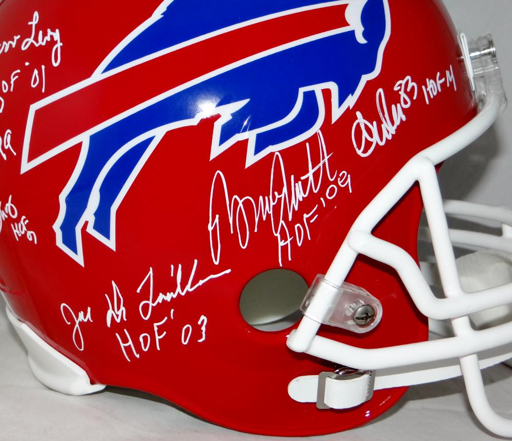 Buffalo Bill Hall of Famers Autographed Full Size TB Helmet- JSA