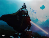 David Prowse Darth Vader Signed Star Wars 16x20 Standing On Rock Photo- JSA Auth *Blue