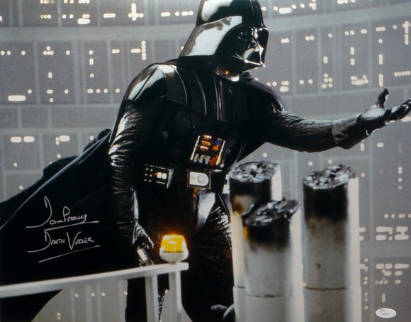 David Prowse Darth Vader Signed Star Wars 16x20 Gray Photo- JSA Auth *Silver