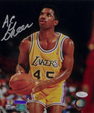A. C. Green Signed LA Lakers 8x10 Shooting Free Throw PF Photo- JSA Auth *Silver