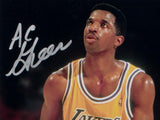 A. C. Green Signed LA Lakers 8x10 Shooting Free Throw PF Photo- JSA Auth *Silver