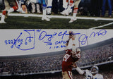 Joe Montana Dwight Clark Signed 49ers 16x20 The Catch V Photo-Beckett Auth *Blue