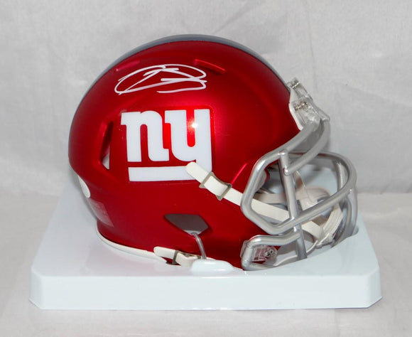 Odell Beckham Autographed New York Giants BLAZE Mini Helmet- JSA Auth *White
